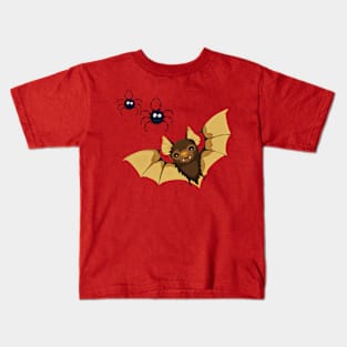 Halloween Vampire Bat & Spiders Kids T-Shirt